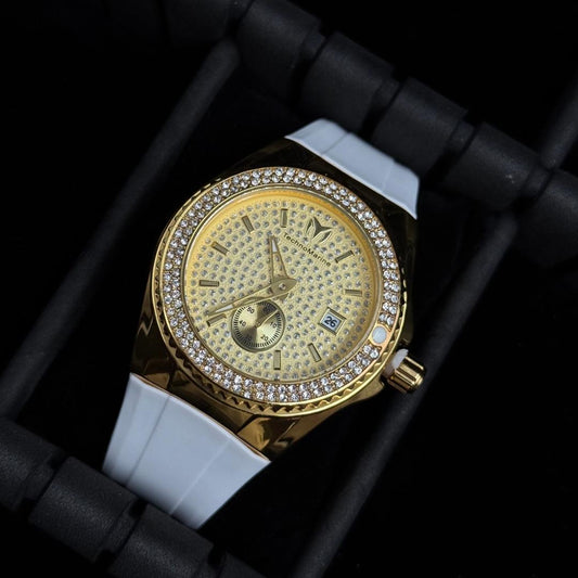 Tchmrn Monogram Mujer Blanco Circones Tablero Dorado