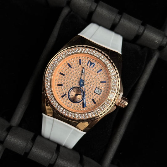 Tchmrn Mujer Blanco Circones Tablero Blanco-Oro Rosa