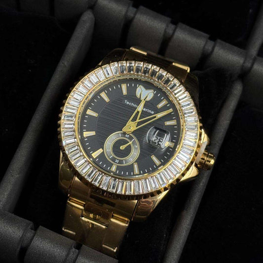 Tchmrn Metalico Dorado Con Circones Tablero Negro