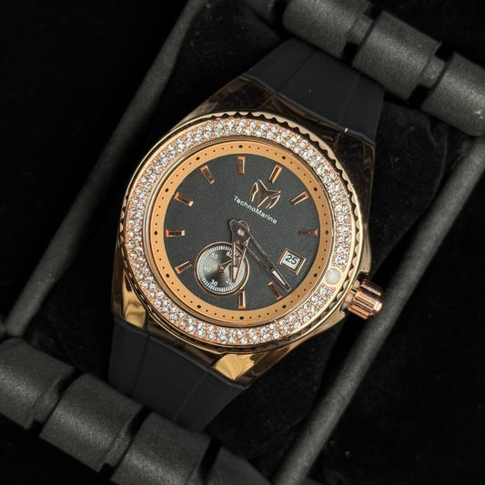 Tchmrn Mujer Negro Circones Tablero Negro-Dorado